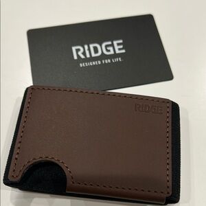 Ridge Whiskey Brown Leather Card Holder